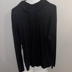 Vince Super Soft Black Hoodie - Men's Large - 50% Pima Cotton / 50% Modal